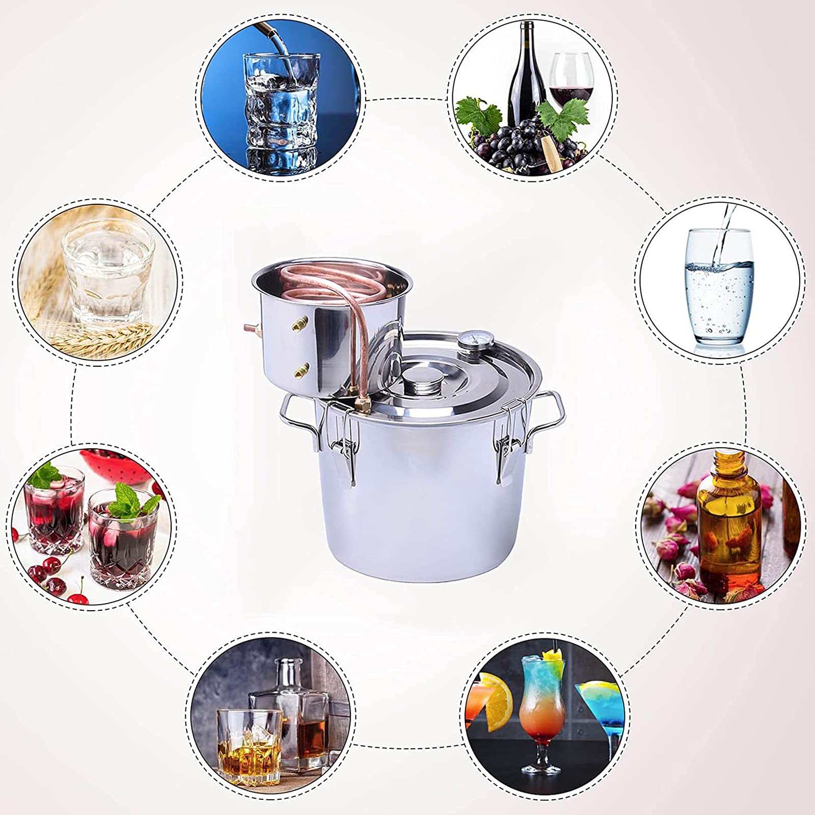 Bundle] Kit Accessori 2 Con Attacco Fusto Birra Tipo A, 10mm, Tubo Birra, 2,0 Kg CO2 Per 1 Linea Spillatore Birran