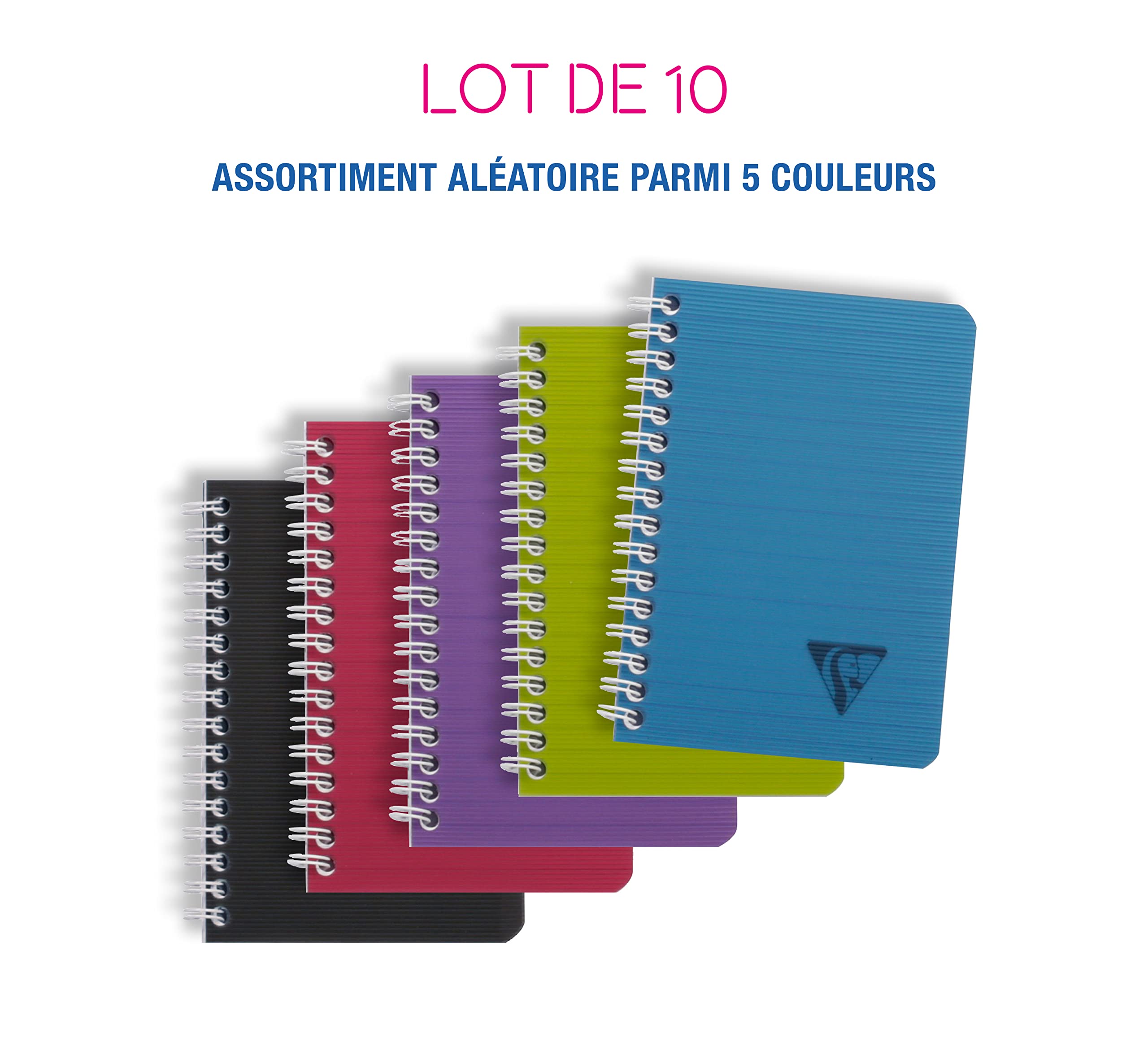 Clairefontaine 329526C Lot 10 Carnet sp. Linicolor Int. 9x14 100p ligné 90g