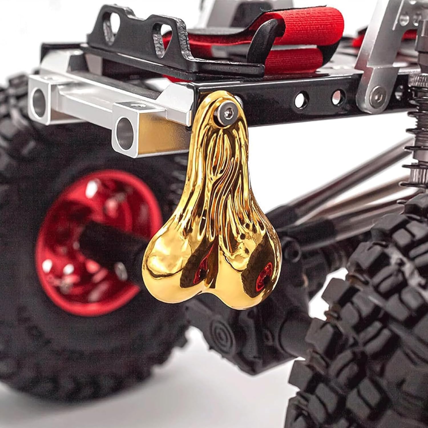Hanging Truck Balls Nuts,Bumper Bull Zinc Alloy Hanging Truck Balls Nuts for 1/10 Universal RC Cars (Titanium)