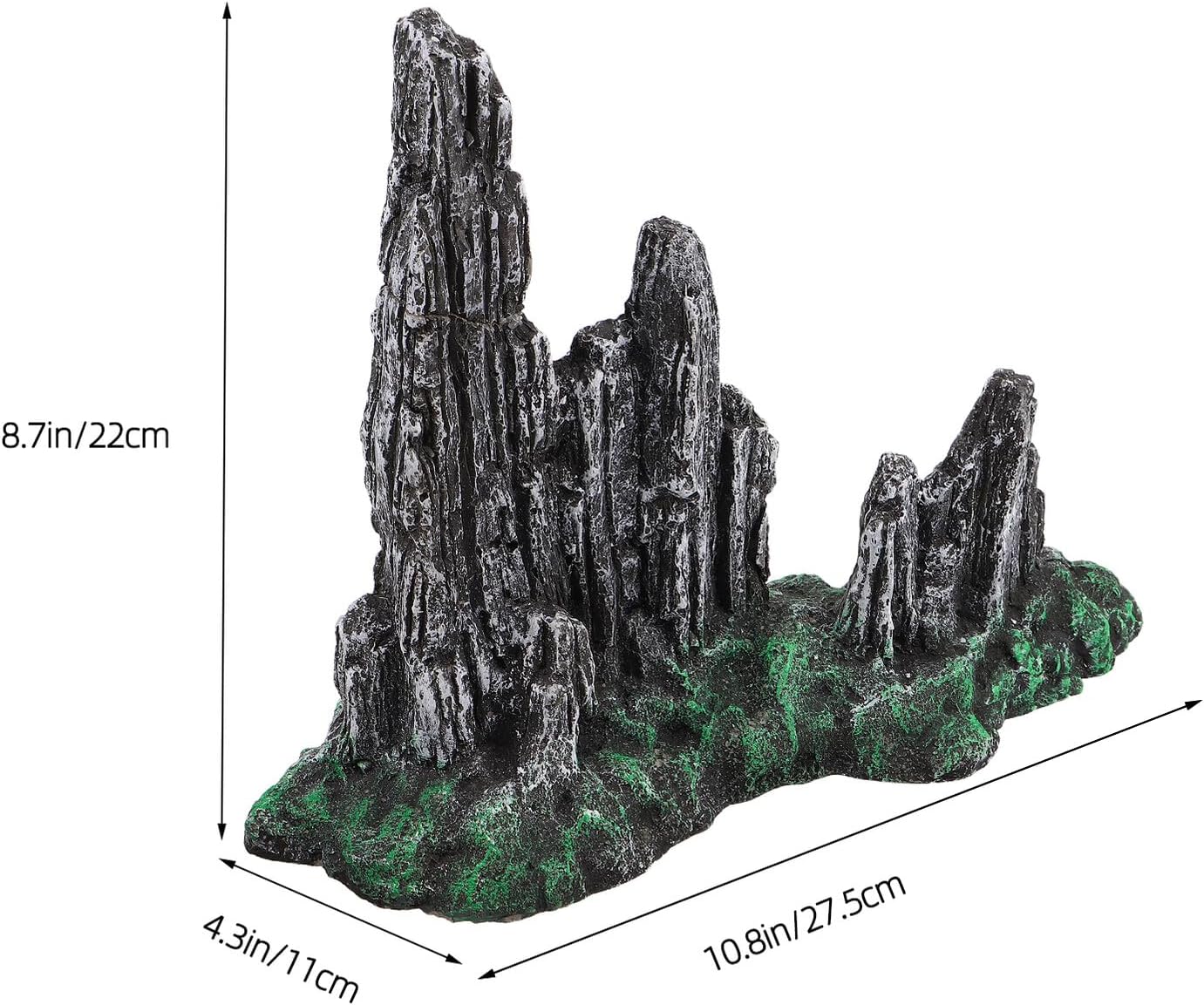 Aquarium Decorative Rocks Artificial Mountain Style Stone Fish Tank Shelter Cave for Aquatic Pets Micro Landscape Ornament Large Size