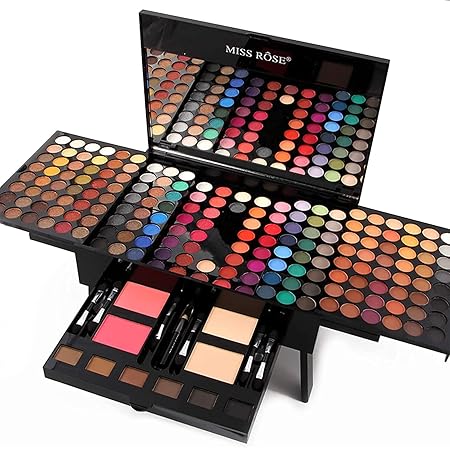 190 Colors Cosmetic Make up Palette Set Kit Combination with Eyeshadow Facial Blusher Eyebrow Powder Face Concealer Powder Eyeliner Pencil A Mirror All-in-One Makeup Gift Set