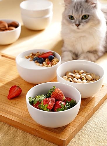 Miniatura 3 de Sweese Juego de 6 cuencos de porcelana de 20 onzas, duraderos para cereales, sopa, arroz, pasta, ensalada, avena, aptos para microondas y