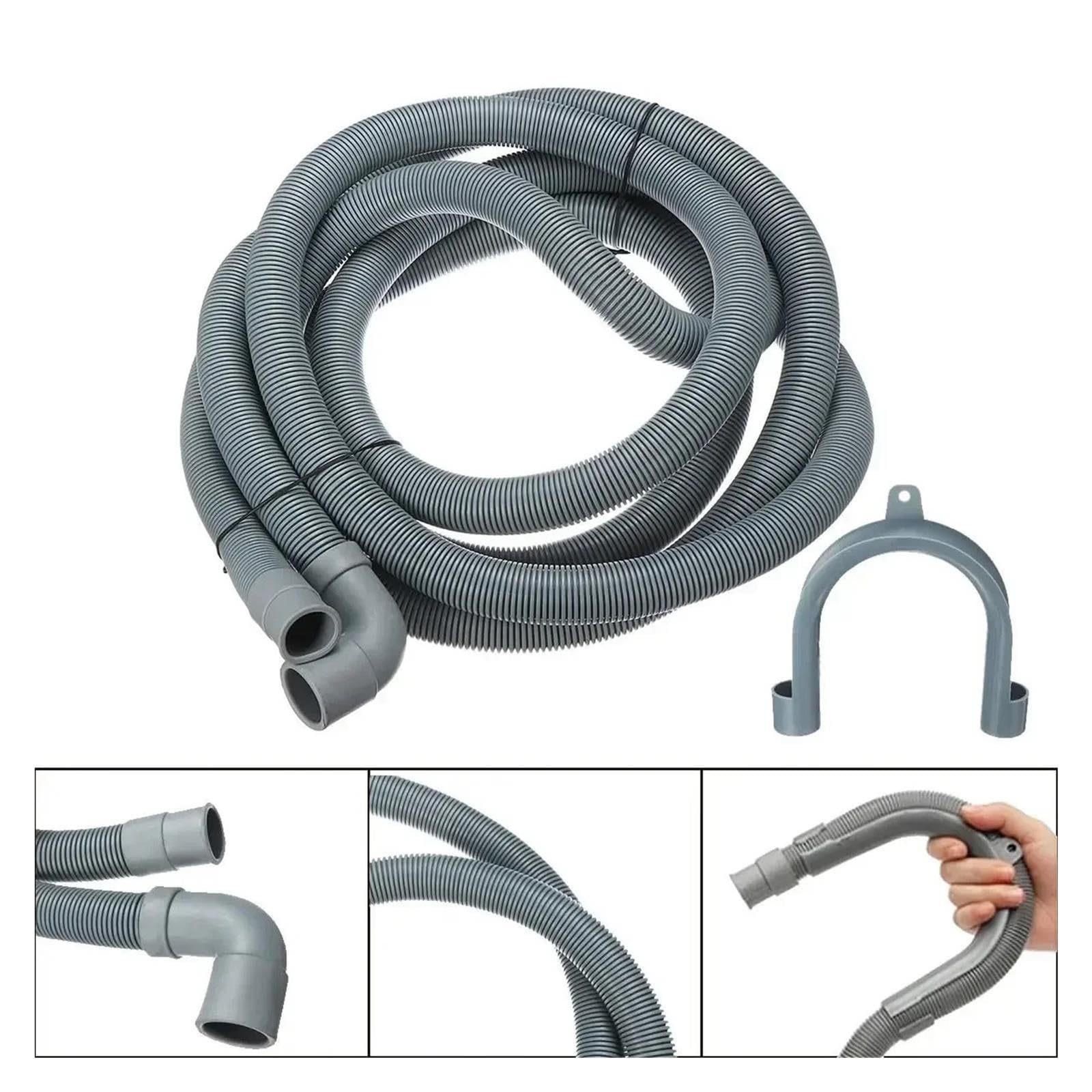 Tubo Di Scarico for Lavatrice E Lavastoviglie, Tubo Di Prolunga Flessibile Da 4 Metri, Tubo Di Uscita Dell'acqua Da 22 Mm Con Staffa