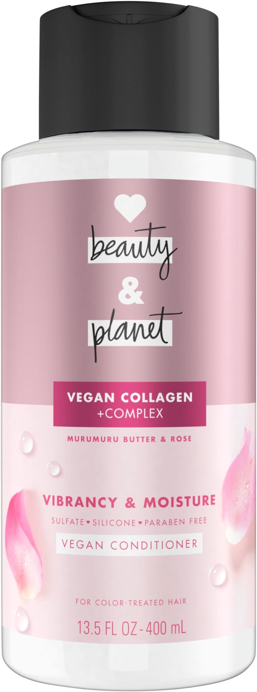 Vegan Collagen Moisture Conditioner Murumuru Butter & Rose, for Color-Treated Hair Vibrancy,with a vegan,sulfate-free,paraben-free,silicone-free,and cruelty-free formula. 13.5oz