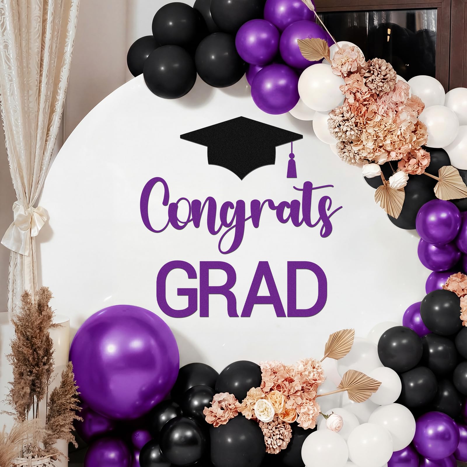 Epakh 2026 Graduation Party Decal Sign for Backdrop Letters Peel and Stick Graduation Sticker for Balloon Arch Decorations Party Sign Wall Decor(Purple)
