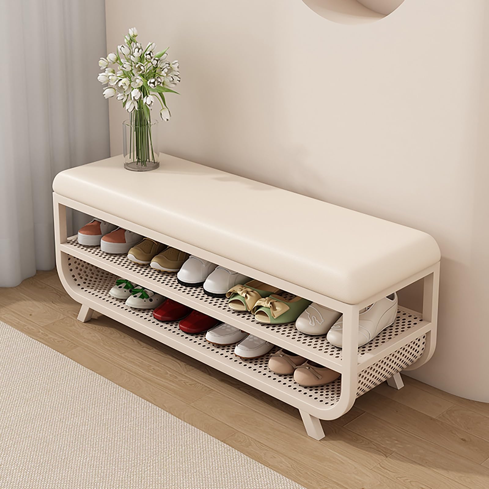 Banc à chaussures en fer pour résoudre le désordre de votre entrée