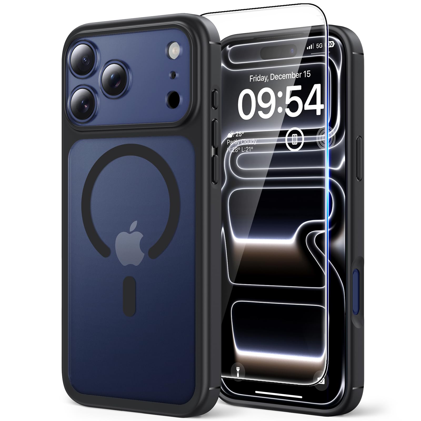 TAURI Funda para iPhone 13/iPhone 14, Compatible con MagSafe [No amarillea] con Vidrio Templado, Carcasa Nueva para iPhone 13/iPhone 14,Funda Ultra Fina antichoque - Transparente — view 107