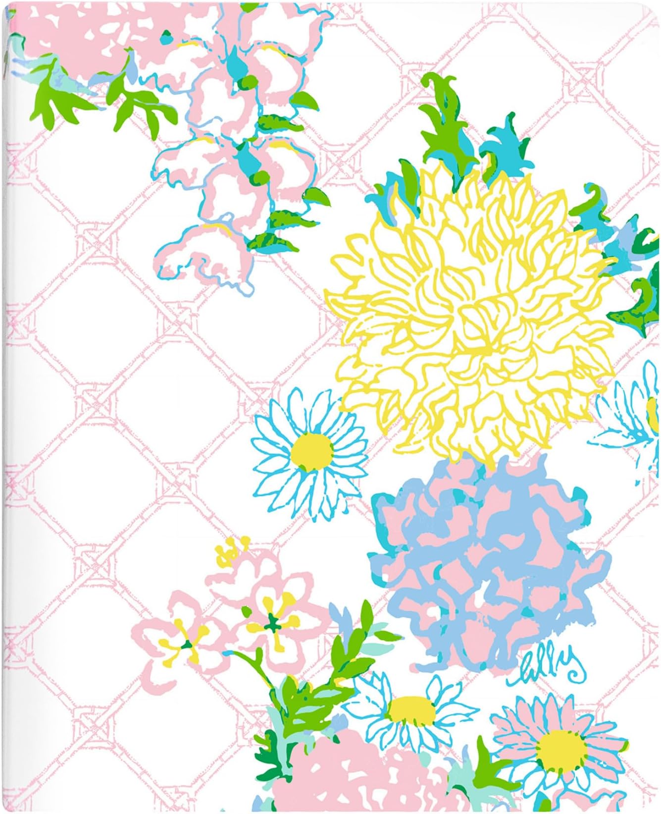 Concealed Spiral Mini Notebook, 6 x 8.25 Small Journal with 160 College Rules Pages (Lilly Garden Home)