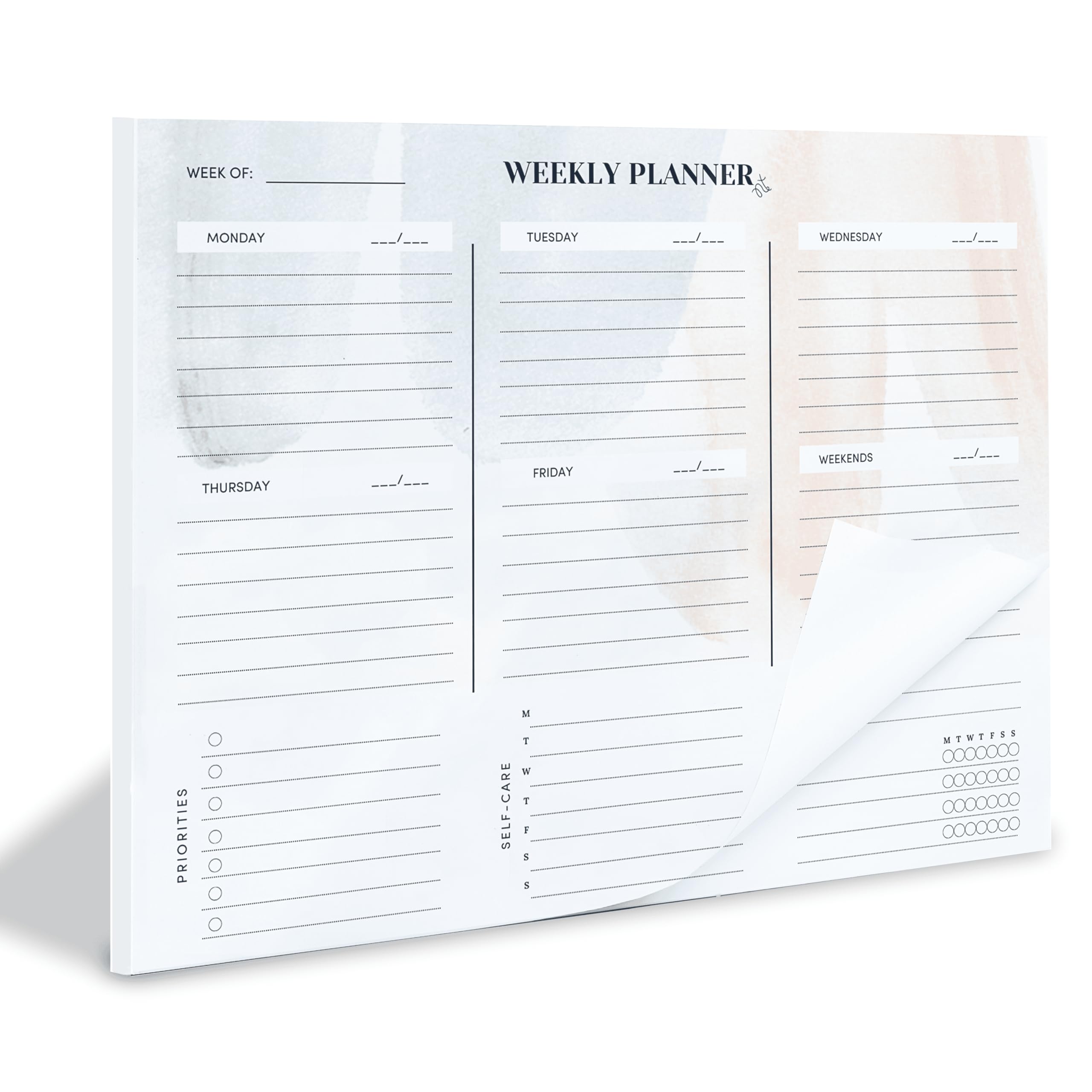 Snapklik.com : Weekly Planner Pad Tear Off - 52 Undated Weekly Planner ...