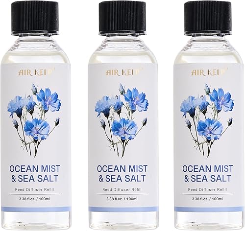 Miniatura 26 de Airkeep recarga de aceite para difusor de lengüetas con varillas de difusor, 6.76 fl oz (200ml) aceites perfumados de lavanda, eucalipto y algodón