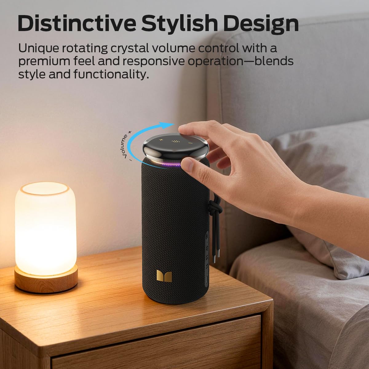 Monster Atomic Glow Bluetooth Speaker, Portable Speaker with 50W Dynamic Stereo Sound, Bluetooth 6.0, Support 100+ Pairing, Supports AUX/TF Card, IPX6 Waterproof Wireless Speaker for Travel, Outdoor - 5