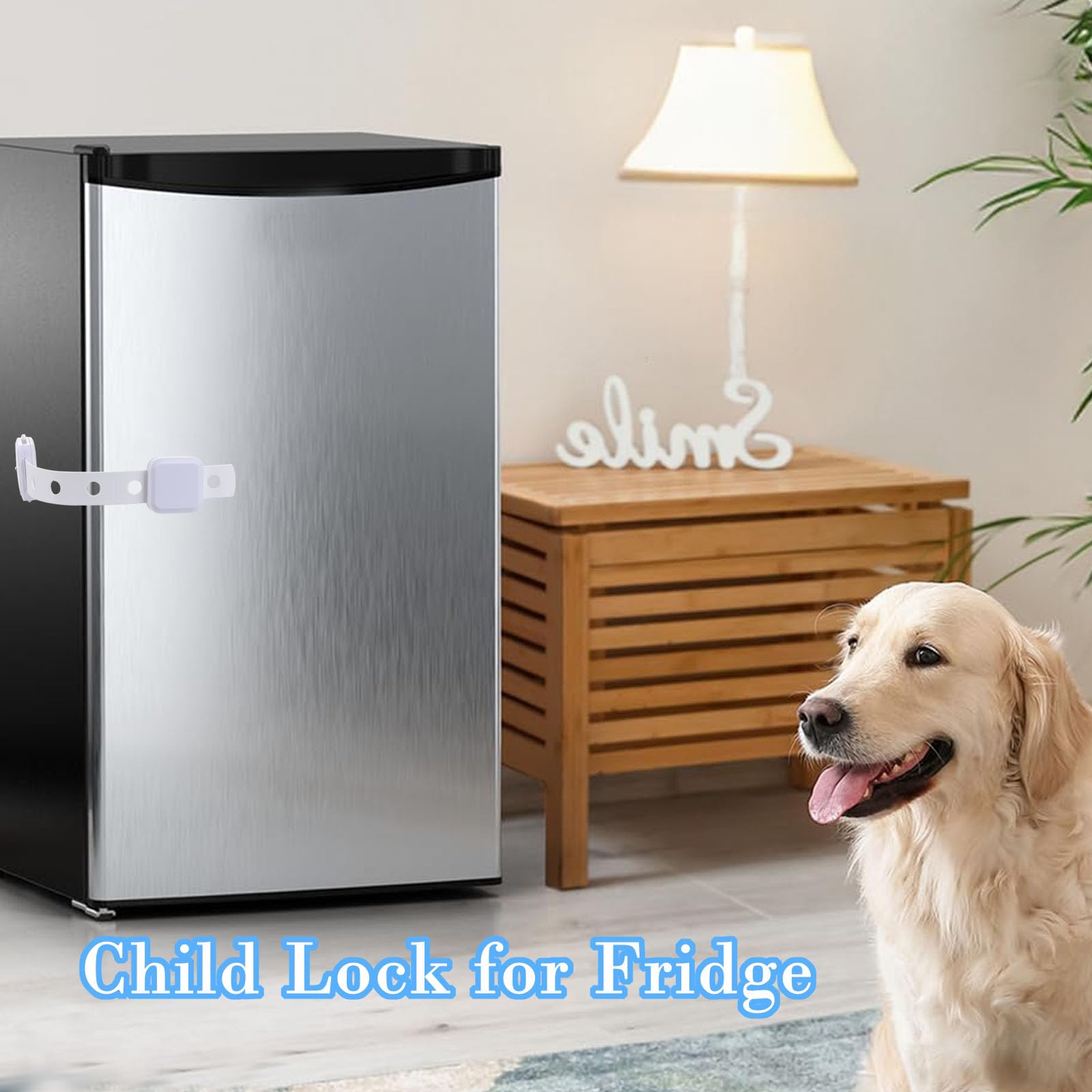 Fursafe&Q Schrankschlösser, Babysicherung, Sicherheitsschlösser für Babyschubladen, selbstklebende Kindersicherungsriemen, verstellbare Türriegel für Kühlschrank, WC, Ofen, kein Bohren, Möbel