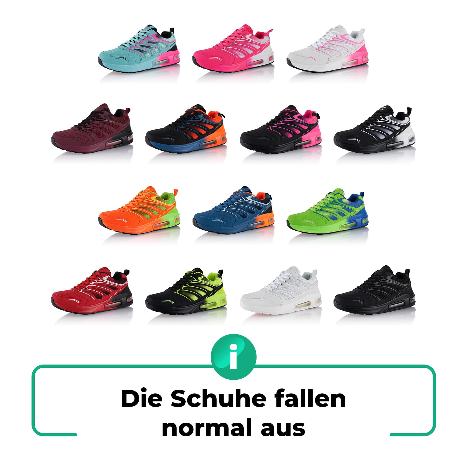 Fusskleidung® Damen Herren Sportschuhe Dämpfung Sneaker leichte Laufschuhe