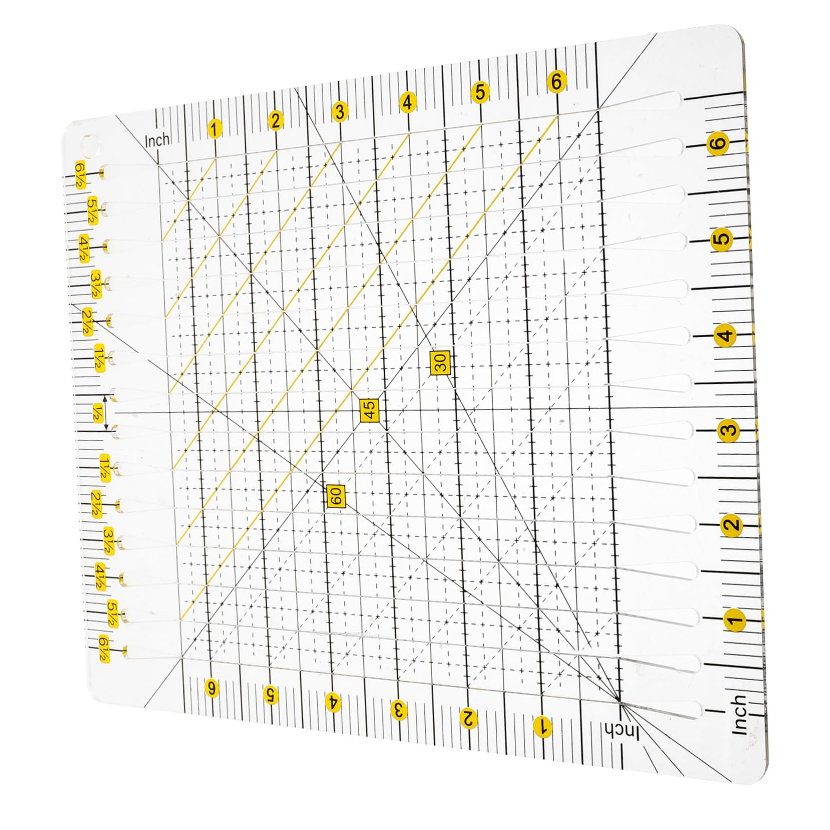 Transparentes Quadratisches Quiltlineal aus Kunststoff
