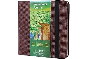 Square Watercolor Journal, 5.5x5.5”, 140 LB, Pentalic Aqua Journal, for Watercolor Painting