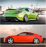 Vista 4 de Persianas laterales para parabrisas para Hyundai Genesis Coupé 2010 2012 2013 2014 2015 2016 negro mate