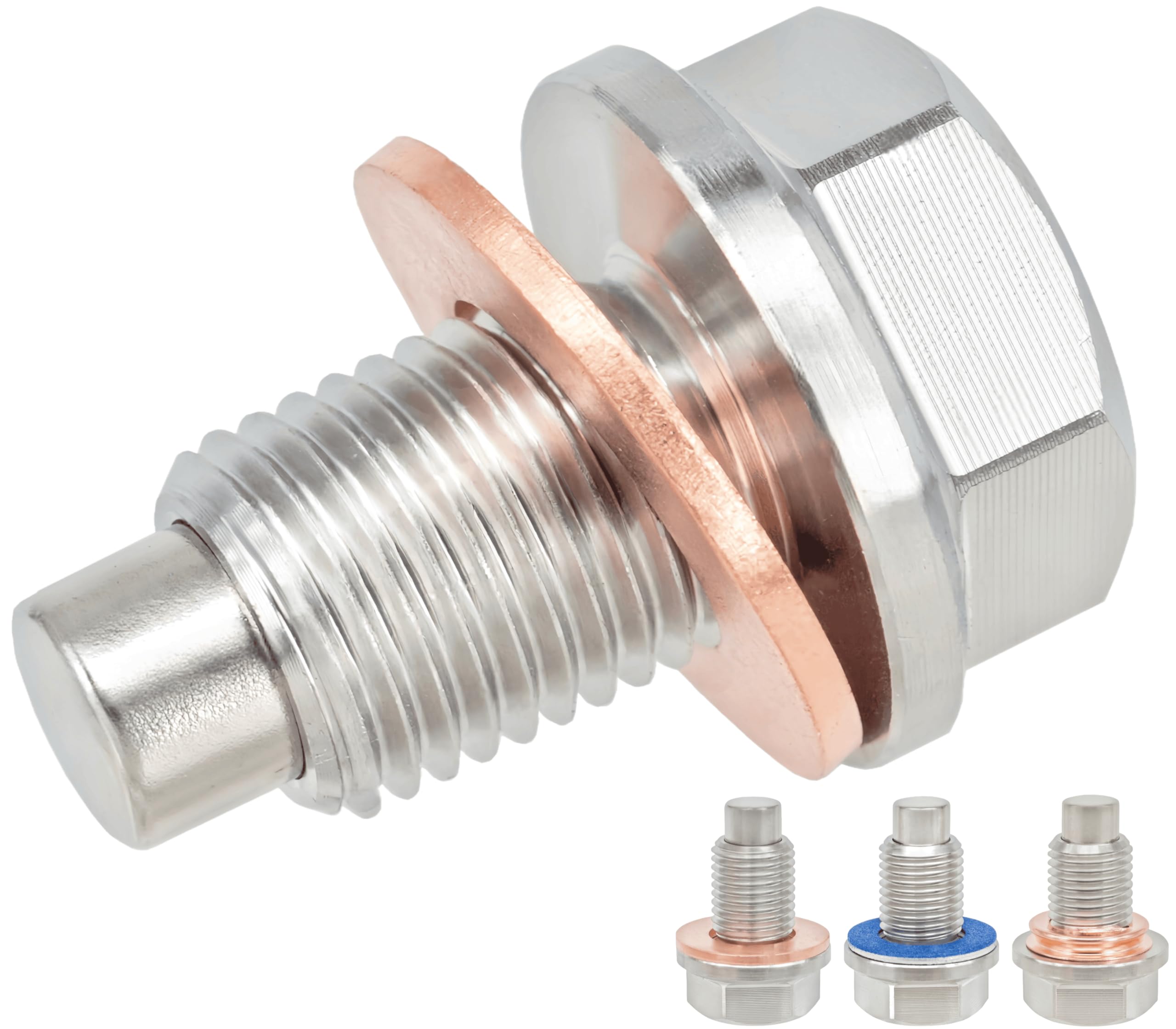 1PC M12x1.25 Stainless Steel Magnetic Engine Oil Drain Plug Fit Toyota Corolla 4Runner Camry Highlander Prius RAV4 Sienna Tacoma Venza Yaris Lexus