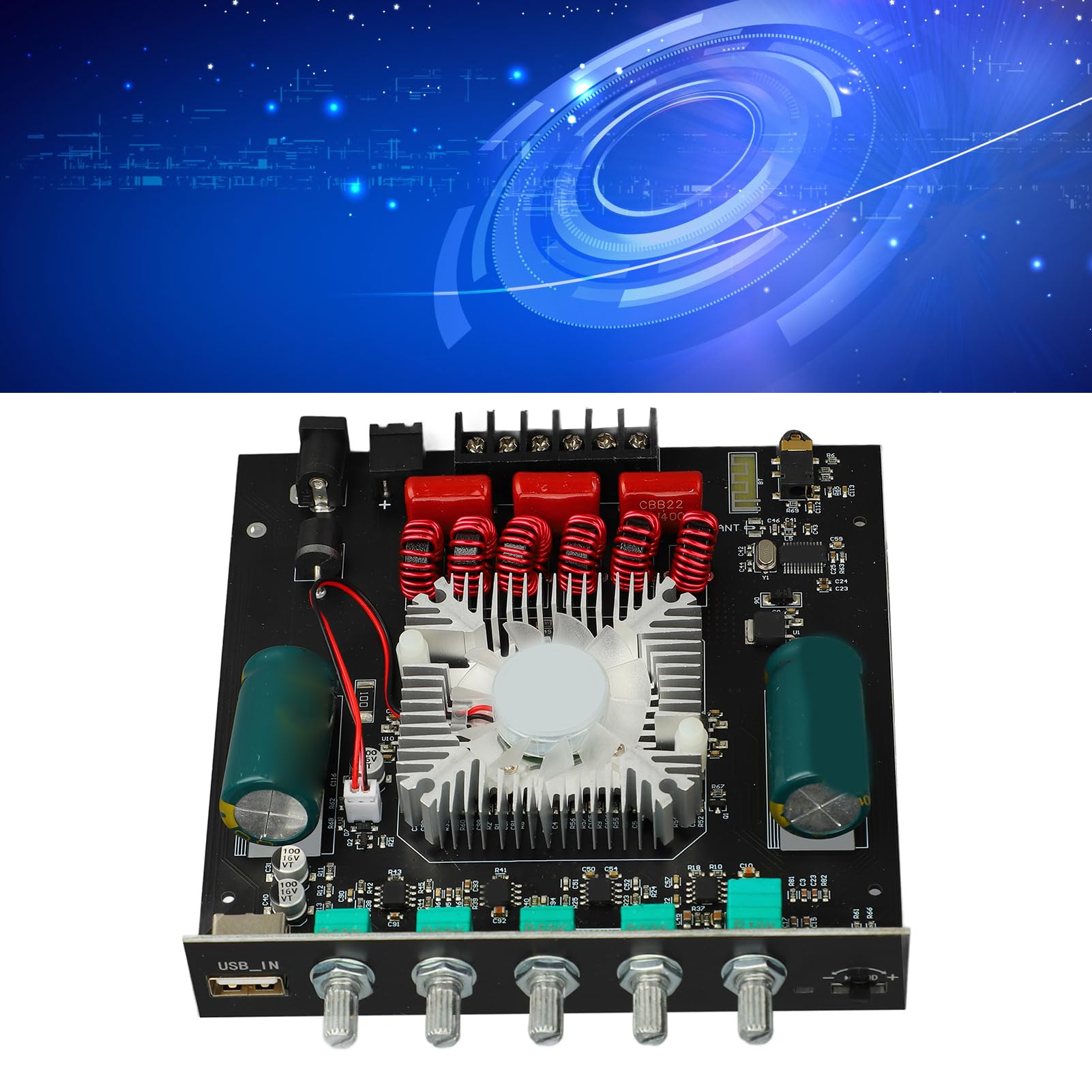 aqxreight Carte d'ampli de Puissance, Module de Caisson de Basses Numérique à 2 Canaux pour TDA7498E ZK HT21, qualité Sonore, Carte d'ampli de Puissance, ' de, ' de Numérique, Amplificateur de