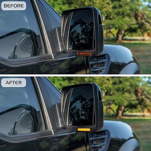 Miniatura 5 de Luces intermitentes LED ámbar secuenciales para Ford F150 Raptor Lincoln Mark LT 2004-2014, indicador dinámico de lente ahumada, lámparas derecha