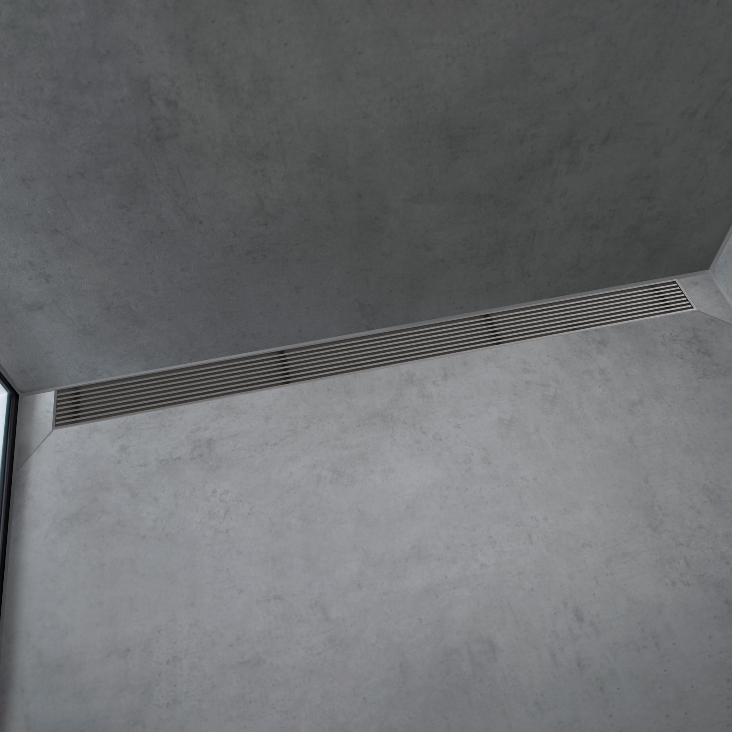hansgrohe RainDrain Match Boardwalk - Desagüe de ducha lineal para 35 1/4 pulgadas con marco de altura ajustable en acero inoxidable cepillado, drenaje rectangular de acero inoxidable para piso de