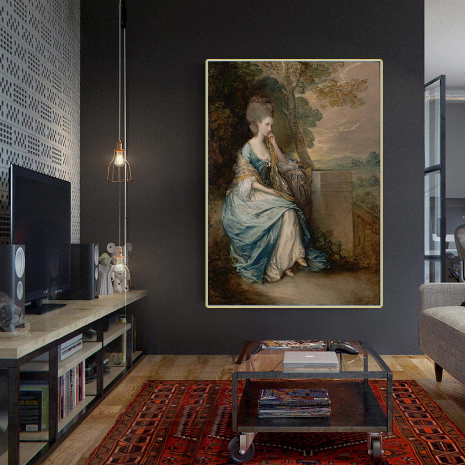 Thomas Gainsborough《Portrait of Anne, Countess of Chesterfield》Canvas Print Oil Painting Picture Home Decoration27.5"x39.3"(70x100cm) No frame
