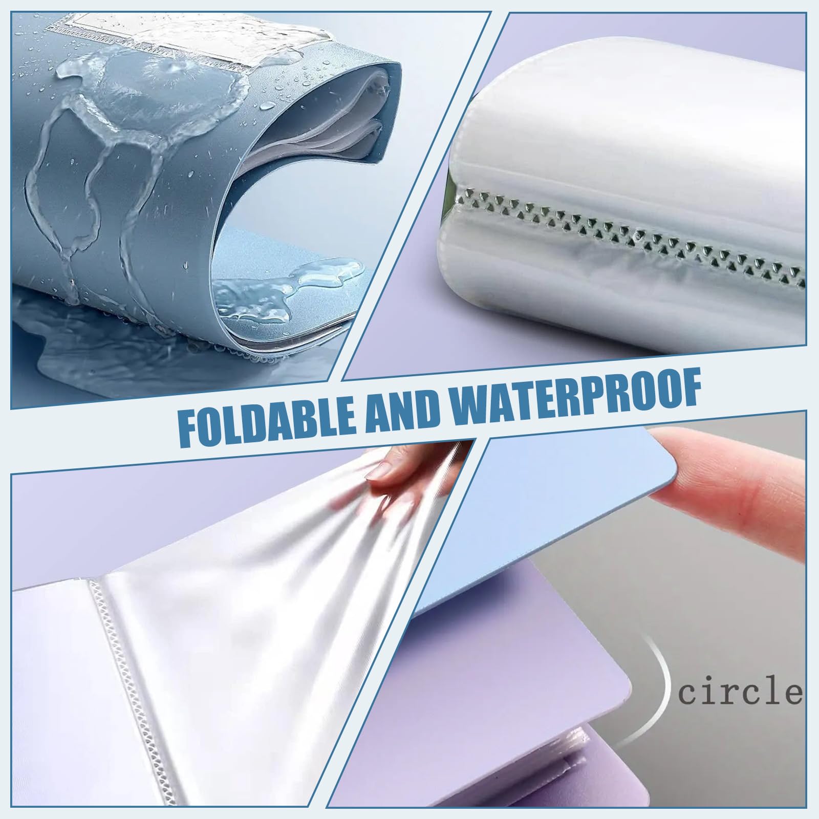 5 Pack A4 Display Book Folders with 200 Pockets, Colour Folder with Plastic Sleeves and Safety Rope Presentation Folders Project Folder, Pockets for School and Offices-40 Pocket Each - Image 3