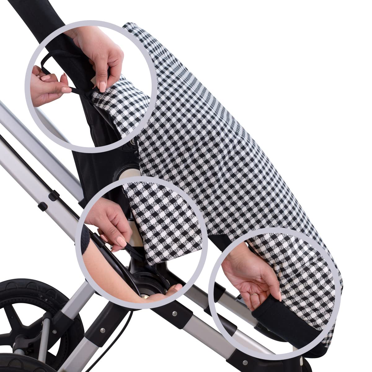 JYOKO KIDS Sacco Coperta per Bambino copri piedi per passeggino, Cotone Primavera/Mezza stagione (80 Cm, VICHY)