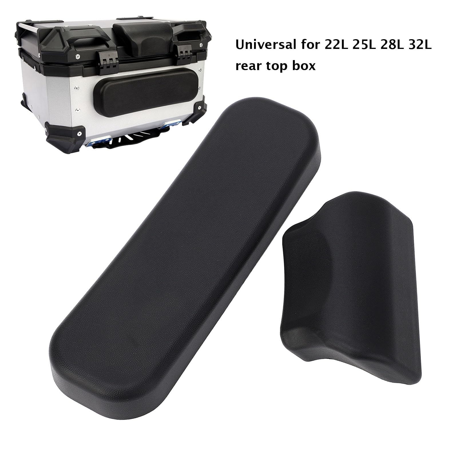 Yctze Adesivo per Imbottitura Schienale Passeggero Autoadesivo per Bauletto per Moto per Bauletto 22L 25L 28L 32L Nero