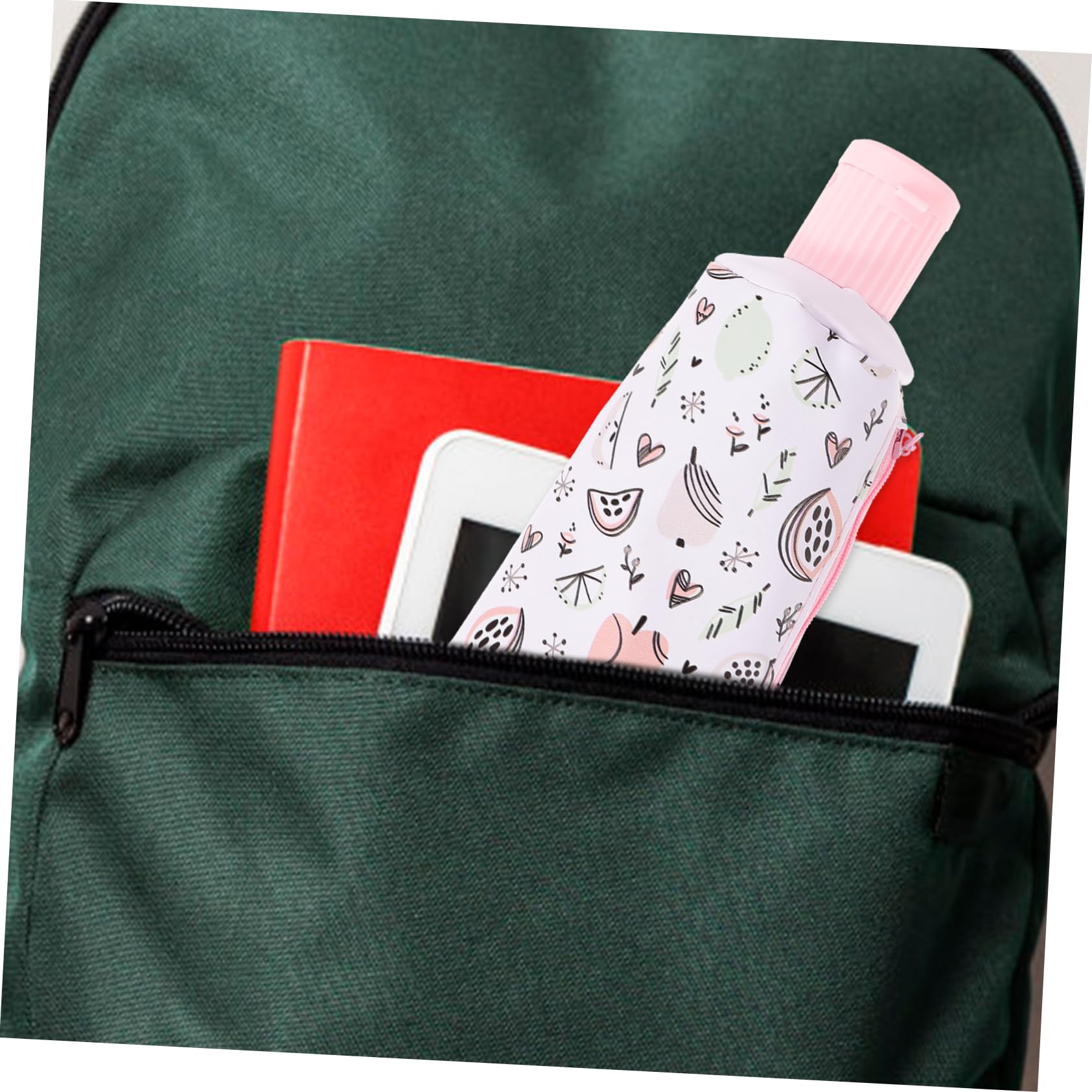 Angoily Trousse à Crayons Réutilisable Petite Trousse Forme de Dentifrice Sac de Rangement Pratique pour Stylos et Fournitures Scolaires