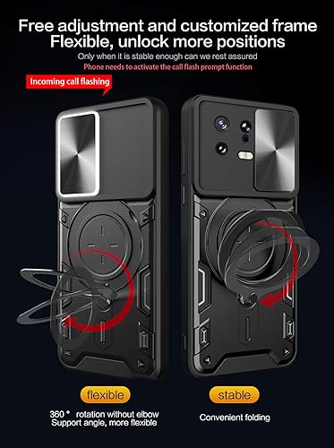 Miniatura 7 de Compatible con Infinix Note 30 Pro, carcasa magnética de montaje en automóvil compatible con Infinix Note 30 Pro X678B Kickstand con funda