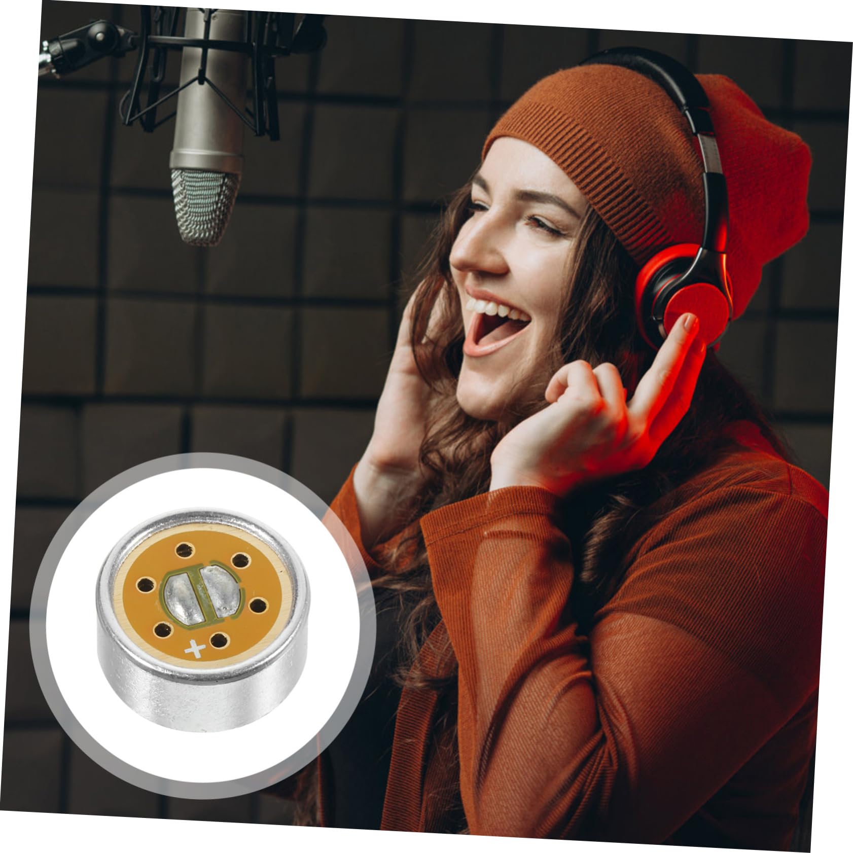 Totority Replacement Mic High Sensitivity Handheld Condenser Mic for Noise Reduction