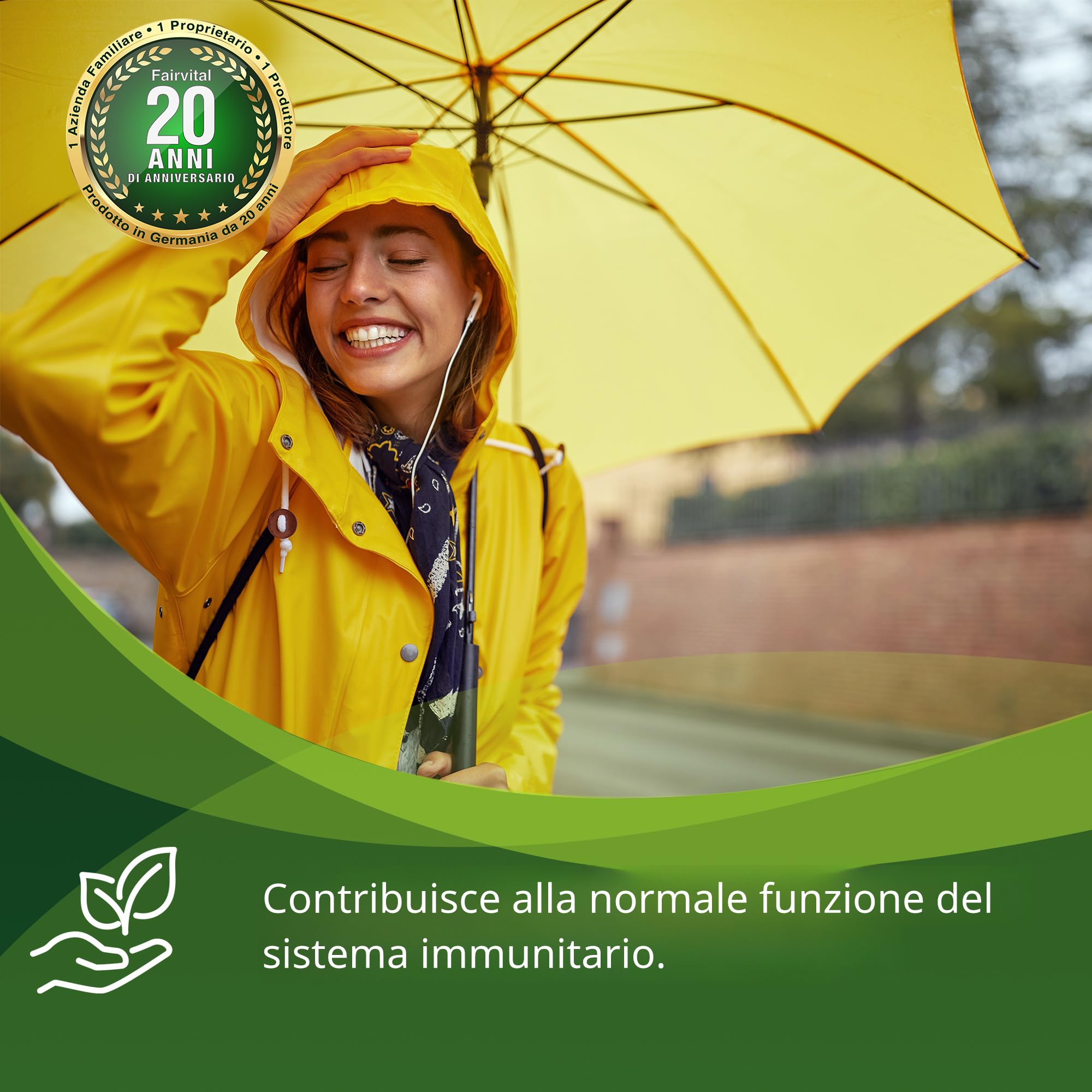 fairvital Vitamina C tamponata 1000 mg ad alto dosaggio, 400 capsule, VEGANA, delicata per lo stomaco, ascorbato di calcio