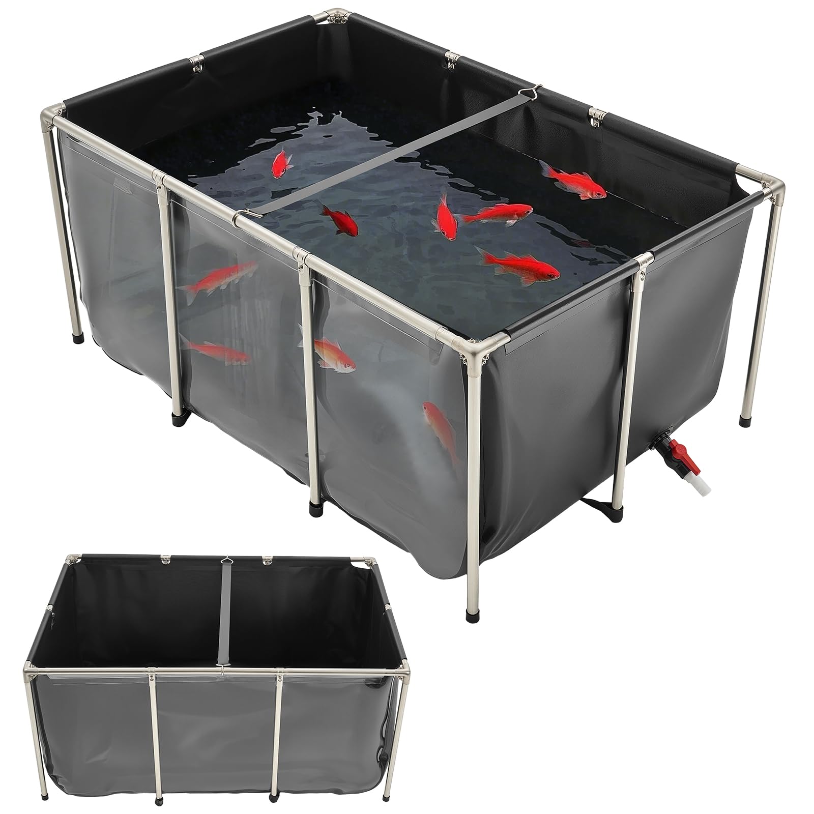 VEVOR 270 Gallon Rectangular Above Ground Fish Pond