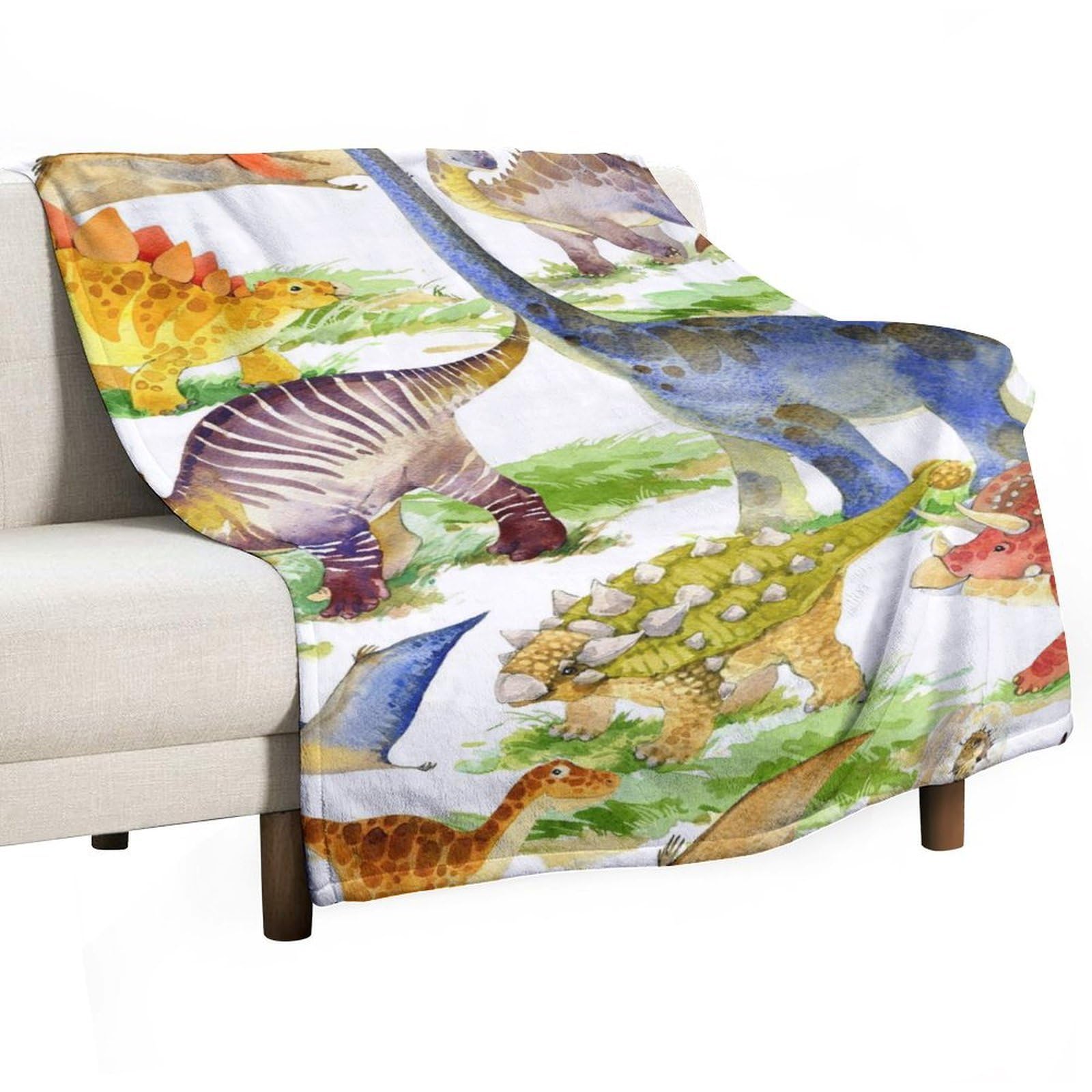 MHYRAC Flannel Blanket, Dinosaur Dragon Throw Blanket for Couch Sofa Bed Office, Soft And Comfortable Without Pilling