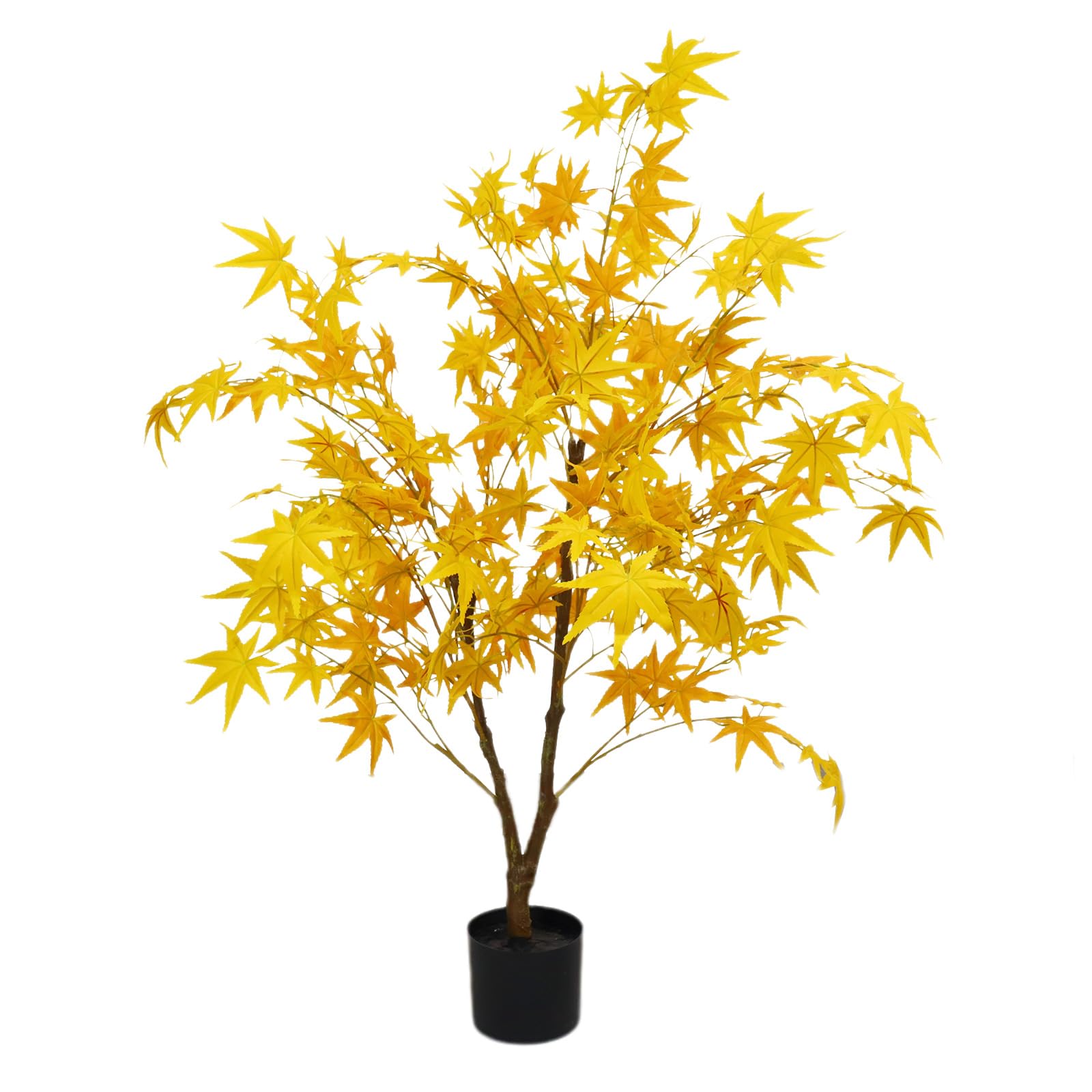 Kunstbaum Ahorn, Dekorativer Künstlicher Baum für Den Innenbereich, Künstlicher Ahorn im Topf als Wohndeko, Kunstpflanze für Drinnen Und Draußen Haus Büro Garten Moderne Dekoratio, 120cm