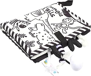 TOYANDONA 1Pc Crianças Livro De Pano De Cauda Brinquedos Para Bebês Crianças Playset Poliéster Preto Educação Brinquedo Pano Livro Livro De Pano Seguro Livro De Educação Precoce Livro De