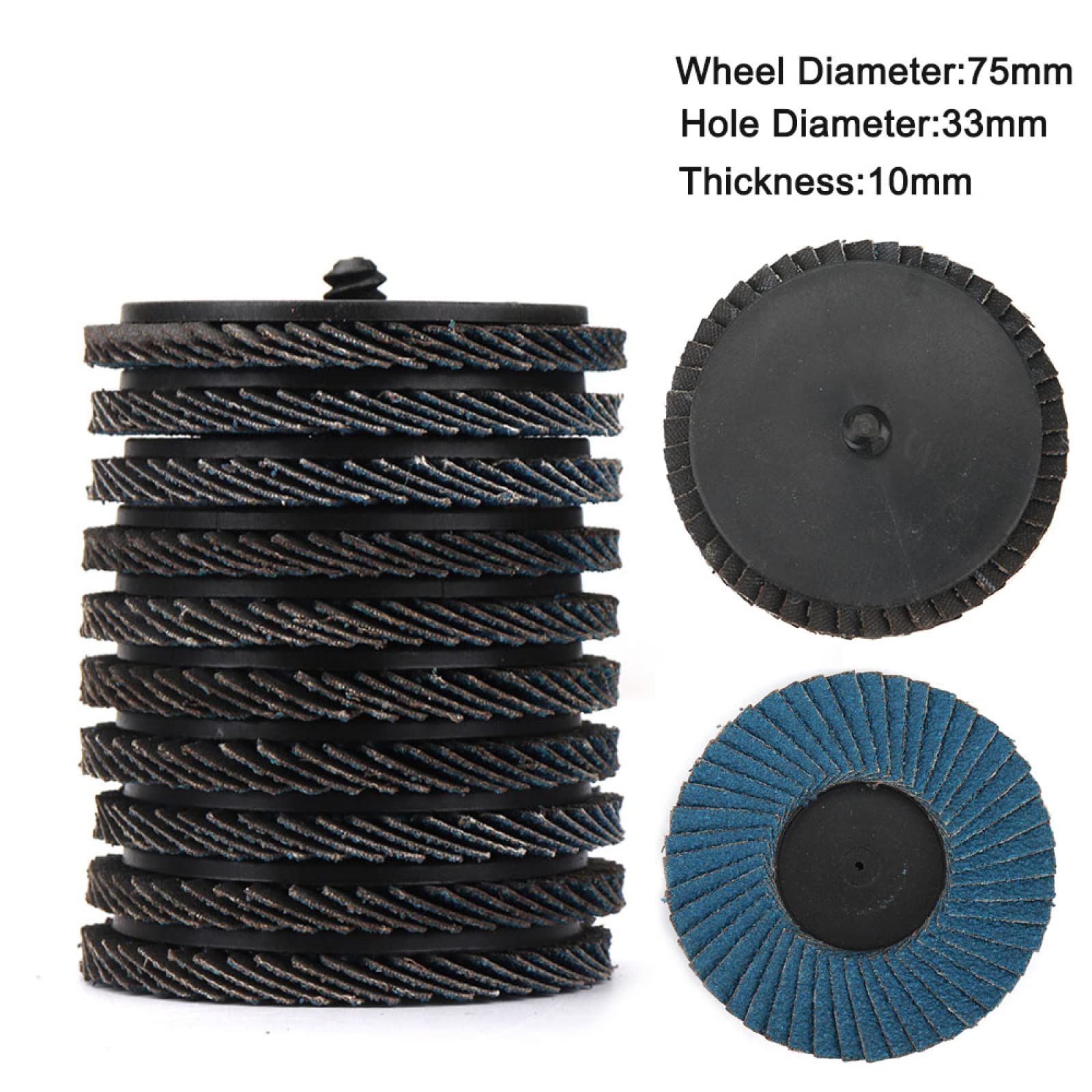 Tarcze listkowe do szlifierek kątowych, 3" Płaskie ściernice szlifierskie Zirconia Alumina Roll Lock Tarcze ścierne 80 Grit Typ listkowy Tarcza ścierna Do drewna Metalu Plastiku