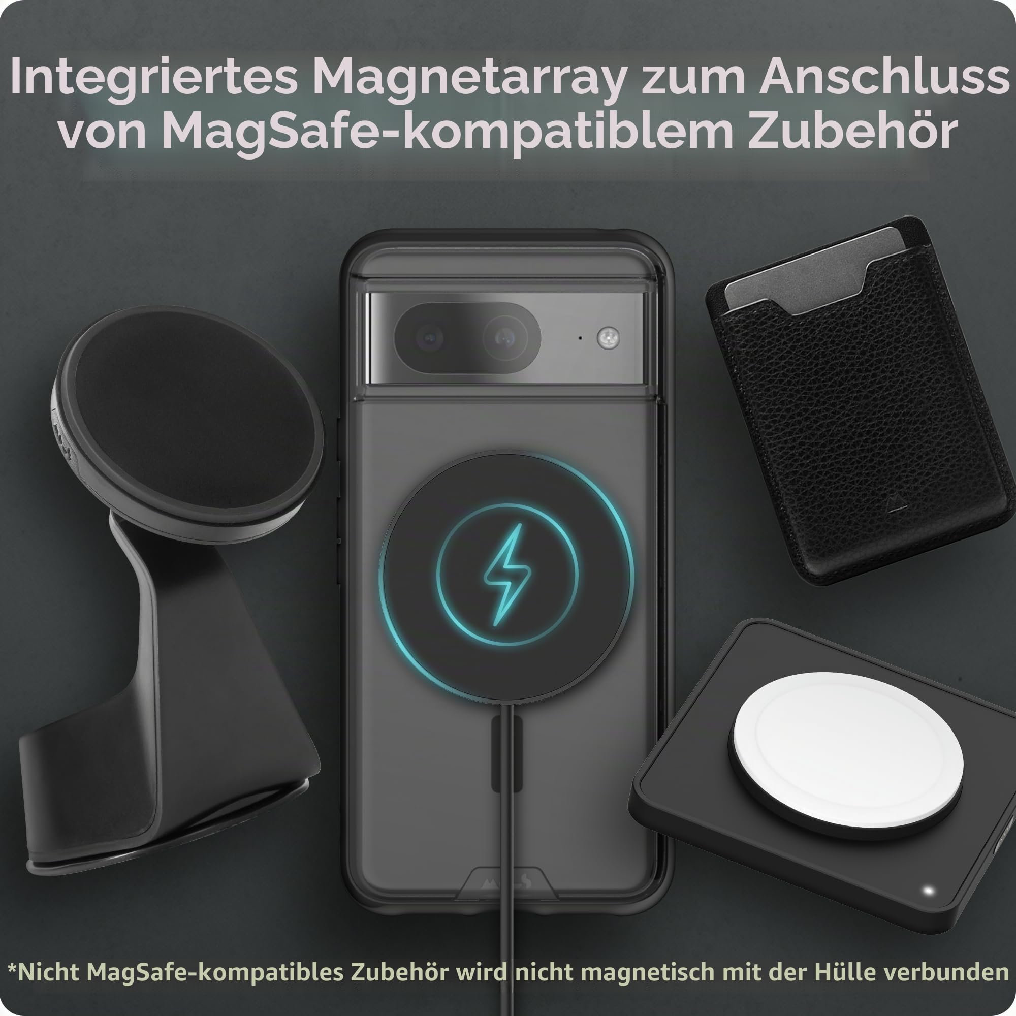 Mous für Google Pixel 8 Transparente Hülle, Kompatibel mit MagSafe - Klarheit - Kratzfest & Stoßfest