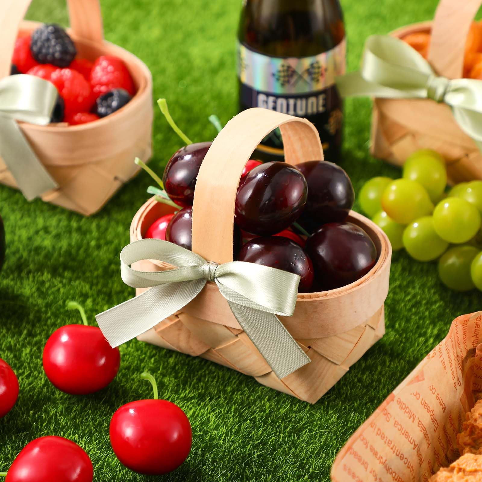 HOMEMAXS 2pcs Mini Woven Baskets With Handles Small Flower Baskets For Weddings And Parties - View #7