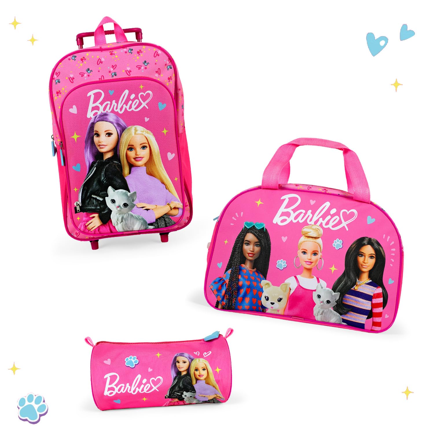 PERLETTI Borsa da Viaggio Bambina - Borsone Palestra Sacca Sportiva Bimba Scuola Materna Elementare Capiente - Borsa Sport Duffel Travel Bag Rosa Fucsia con Tracolla - Dimensioni 28x41,5x21cm
