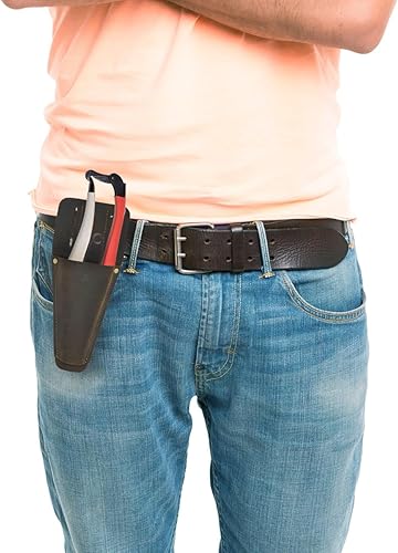 Miniatura 6 de Funda de podadora de cuero de jardín,Funda de herramienta para tijeras de podar de jardinería,Cubierta protectora de tijera duradera