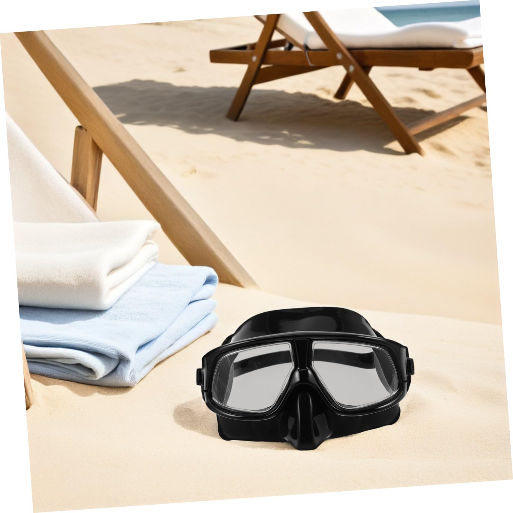 TOYANDONA Máscara de Buceo Ligera con Correa Ajustable y Estanqueidad Diseño Volumen para Snorkel y Buceo con Visión para Exploración Acuática