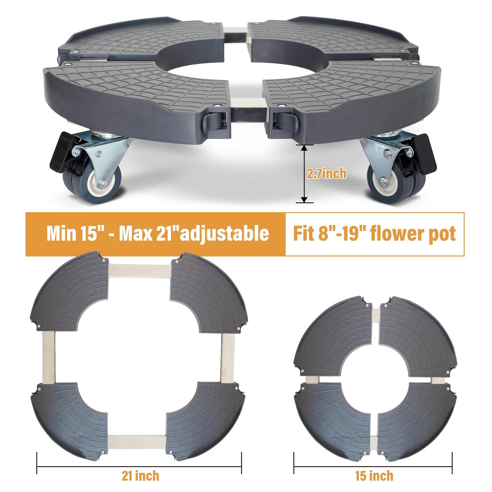 Soporte Rodante Para Plantas, Carrito Para Macetas Con árboles En