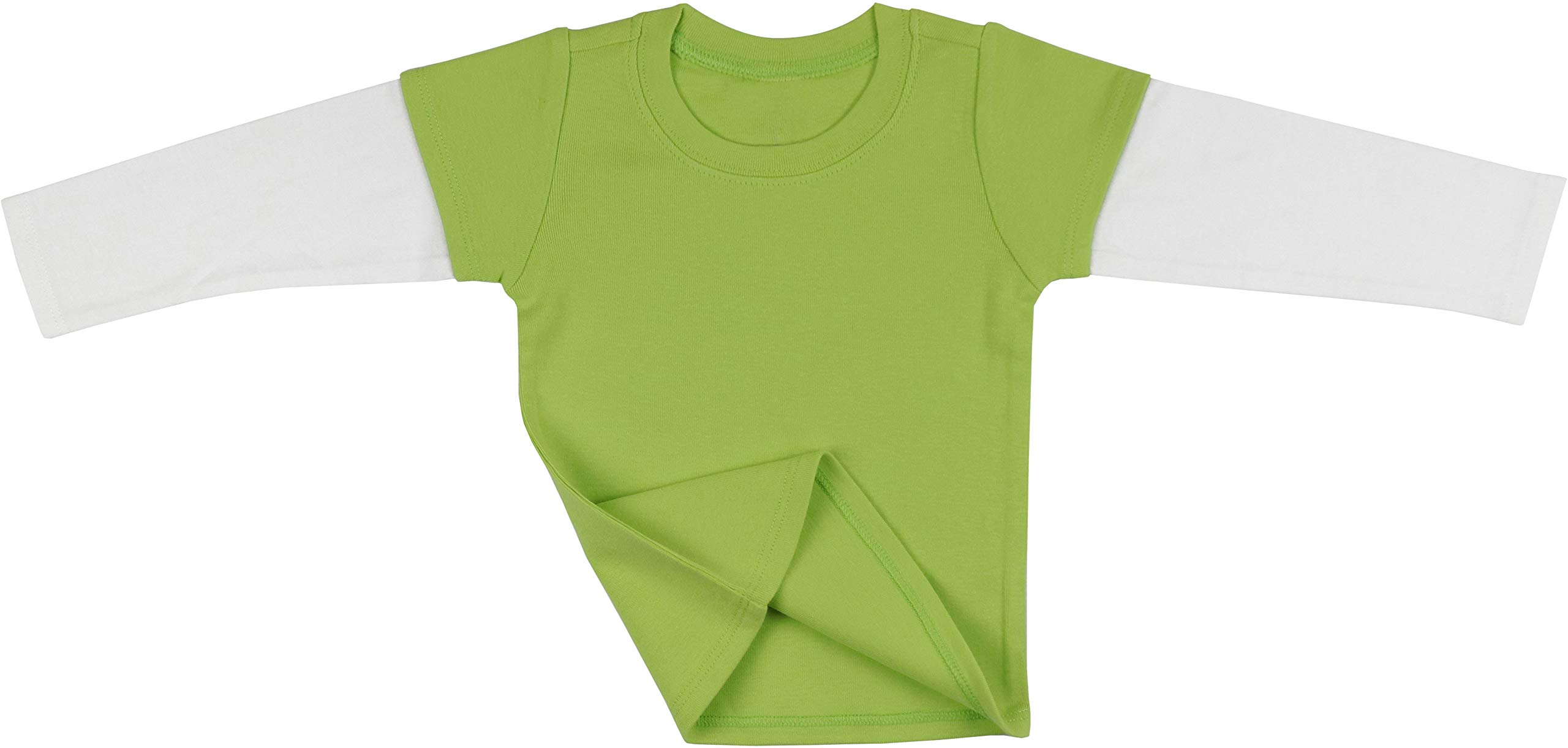 ToBeInStyle Camisetas de manga corta con cuello redondo y manga larga para niños y niñas