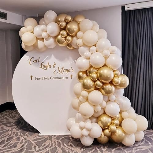 Vista 146 de Juego de 84 globos rosa claro, guirnalda de arco de 5 pulgadas + 12 pulgadas + 18 pulgadas, globos de color rosa pastel, globos de feliz cumpleaños