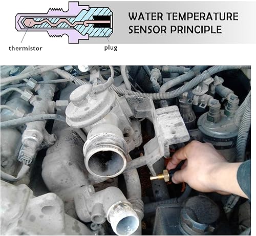 Miniatura 5 de Sensor de temperatura del refrigerante del motor, estándar OEM # 213-4514 12608814 Sensor de temperatura del refrigerante compatible con GMC