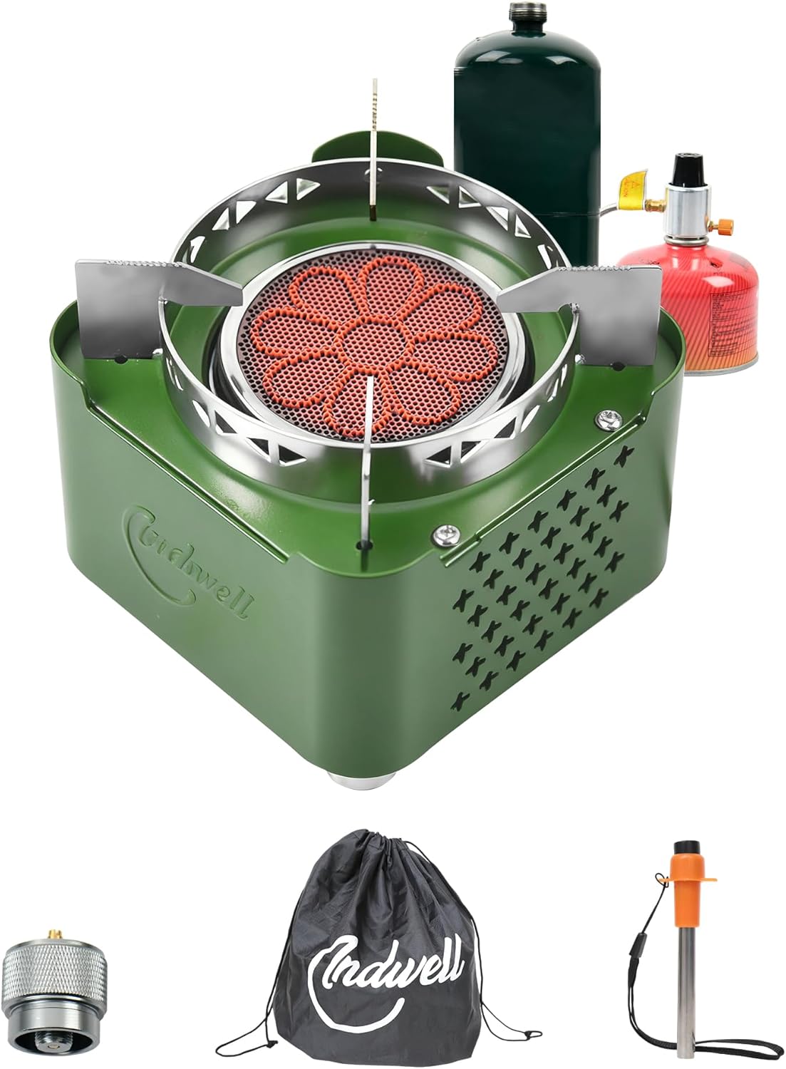 Indwell Propane Camp Stove Portable Camping Stove Infrared Single Burner Butane Stove, Dual-Fuel Piezo Ignition Windproof Camping Gas Stove for Backpacking, Outdoor Cooking, Fishing, Emergency Indwell Propane Camp Stove Portable Camping Stove Infrared Single Burner Butane Stove, Dual-Fuel Piezo Ignition Windproof Camping Gas Stove for Backpacking, Outdoor Cooking, Fishing, Emergency