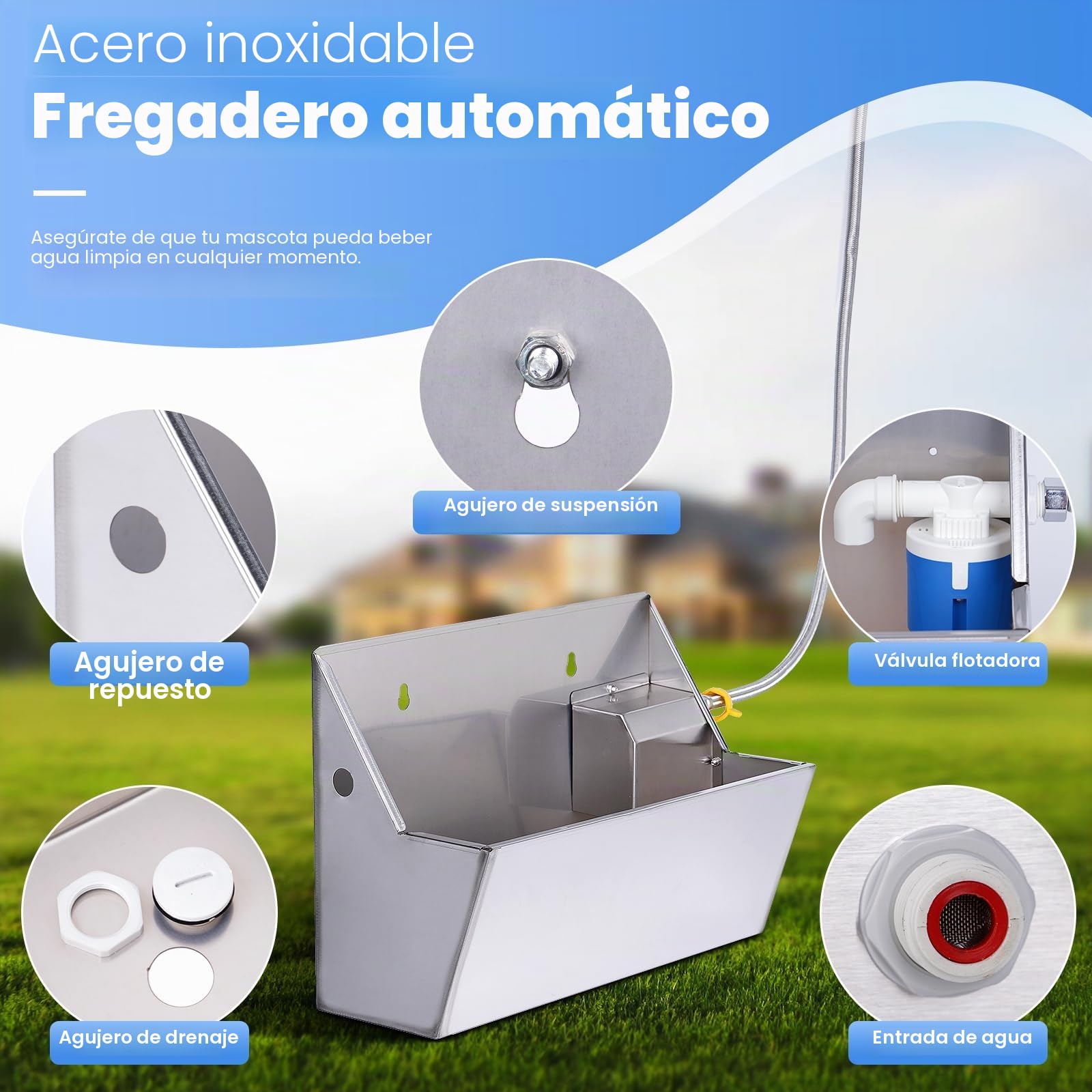 Bebedero automático para pollos y pollitos Bebedero automático para aves de corral para pollo pato ganso pavo paloma