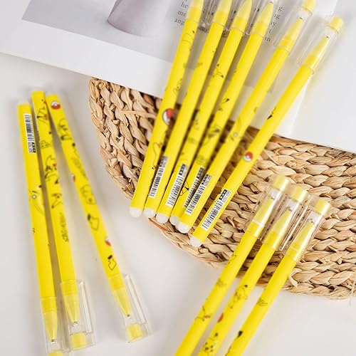 Miniatura 4 de Bolígrafo de gel de anime de dibujos animados, 12 unidades, bolígrafos kawaii, color negro, 0.020 in, caja de bolígrafos de escritura, bolsas de