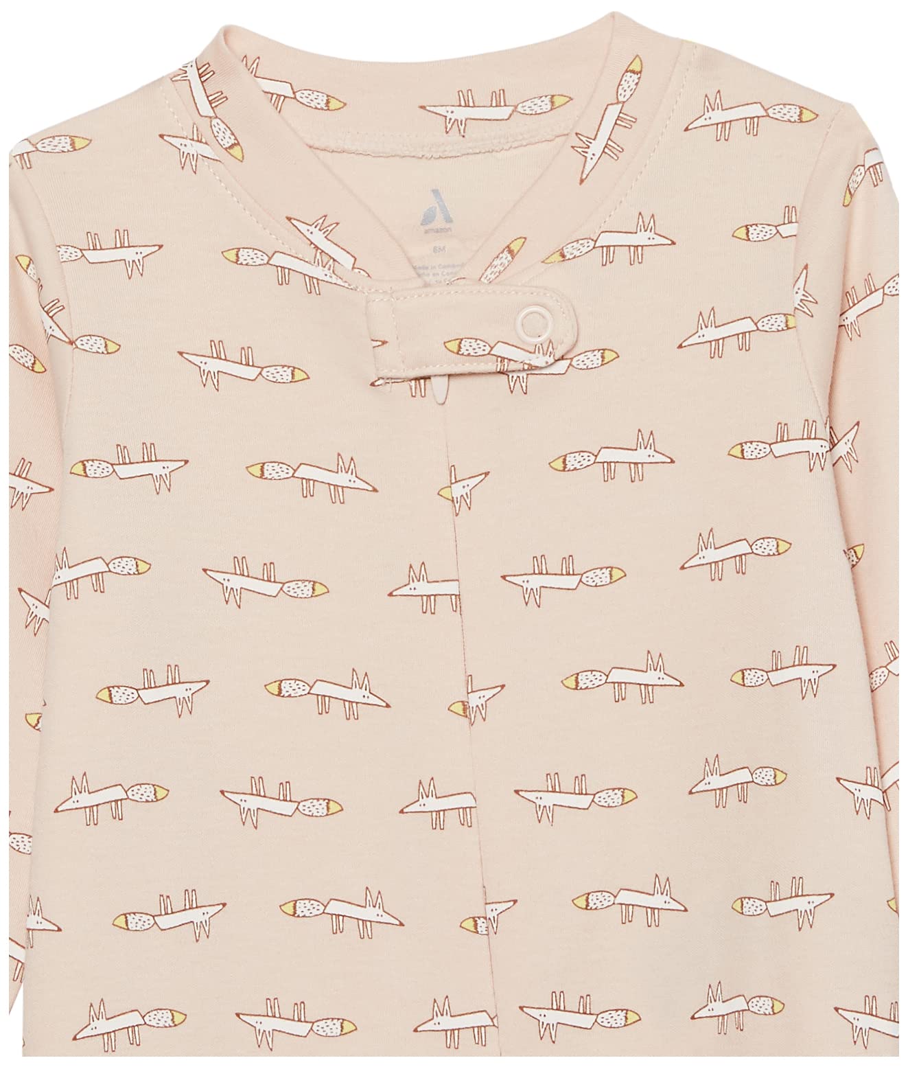 Amazon Essentials Pagliaccetto con Piedi in Cotone Biologico (precedentemente Amazon Aware) Unisex Bimbi, Pacco da 2